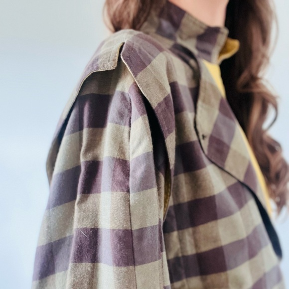 Cotton nutmeg and cocoa check jacket - Picture 3 of 7